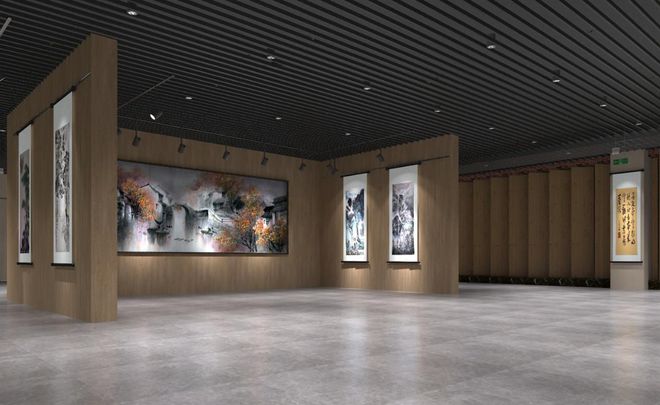 金沙娱场城官网书画展厅设计效果图：专业设计与应用实践